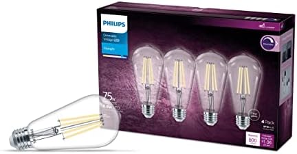 A Philips LED-es Évjárat Villódzásmentes Tiszta Spirál ST19, Szabályozható, Eye Comfort Technológia, 800 Lumen, Nappali (5000), 8.8 W=75W,