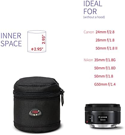 BPAULL a Kamera Lencséje az Esetben DSLR Fényképezőgép Objektív Táska Illik Canon EF 28mm f1.8 EF 24mm f 2.8 EF 50mm F 1.8ⅱ Nikon 35mm f1.8G