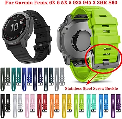 BKUANE Quick Fit Watchband A Garmin Fenix 7X 6X 5X 7 6 Pro 5 5Plus 3HR Szilikon Easyfit Csukló Zenekar 26mm 22mm Heveder