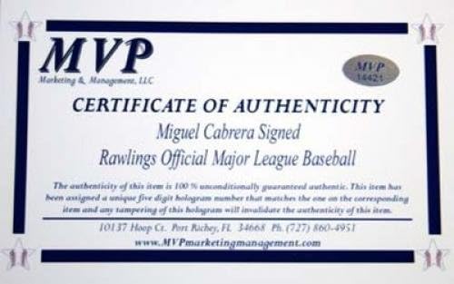 Miguel Cabrera Dedikált Baseball - Hivatalos Major League-Labda - Dedikált Baseball