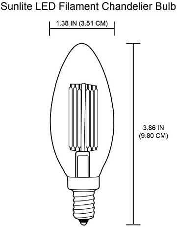 Sunlite LED-Végtelen szálból készült Csillár Torpedó Tipp Izzó 40K - 1 Csomag