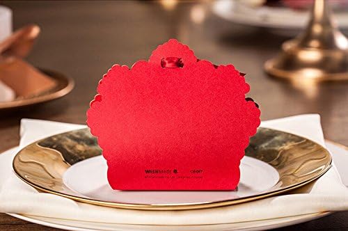 Worldoor Új 50ps Kínai Vörös Lézer Design Candy Mezőbe, Esküvői ajándékok, Édesség, Ajándék Doboz