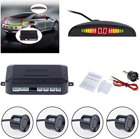 Tiemahun LED tolatóradar Autó Auto Jármű Fordított Biztonsági Radar Rendszer, Figyelmeztető Hang, vízálló, fagyálló, 22MM Átmérőjű Érzékelő