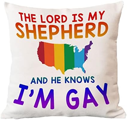 Az Úr az Én Pásztorom Amerikai Térkép Párnát Fedezze párnahuzat Nemek közötti Egyenlőség LGBTQ Meleg Büszkeség Leszbikus párnahuzat