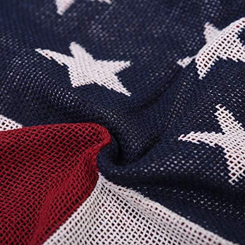 MayNest Amerikai Zászló Takarót Reverzibilis Szőtt Puha Pamut, Vastag, Nagy Bojt Szőnyeg Vintage USA Katonai Egyesült Államok Nyomtatás