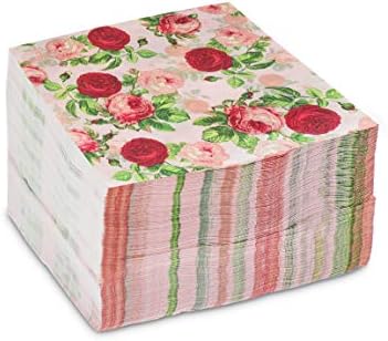 Rose Papír Szalvéta, a Virág Párt (Rózsaszín, Piros, 6,5 x 6.5 A, 150 Csomag)