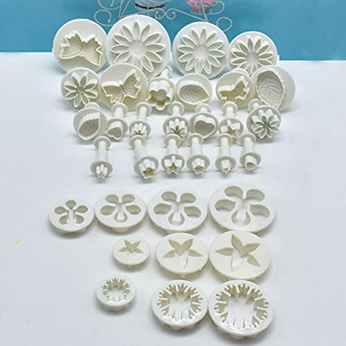 XKUN Diy烘焙用品10款33件套蛋糕装饰，塑料弹簧饼干塑形塑料模具，塑形翻糖工具