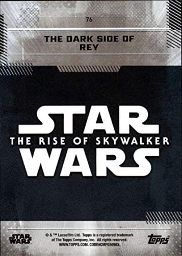2019 Topps Star Wars A Rise of Skywalker Sorozat Egy 76 A Sötét Oldalon Rey Trading Card