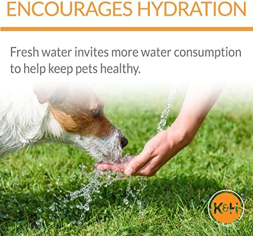 K&H Pet Termékek CleanFlow Szűrt Víz Tál Kutyák Gránit Közepes 1.4 Literes Tál + 1 Gallon Tározó (FFP)