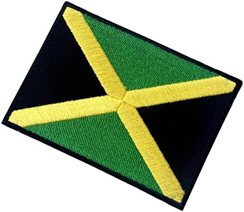 Jamaica Zászló Hímzett Embléma Rasta Jamaikai Rasztafári Nemzeti Vasalót Varrni Javítás