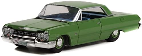 1963-es Chevy Impala Zöld w/Kék Belső jönnek (1975-1979) Hollywood Különleges Sorozat 2 1/64 Fröccsöntött Modell Autó a zöld fény Egy