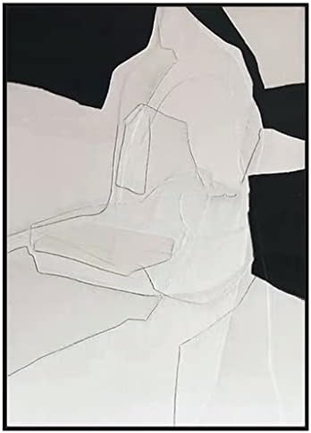 DOUBAO Kézzel Festett Absztrakt Bőr Levél olajfestmény, Vászon Nappali Arany-Dekorációs Festmény keret nélküli (Szín : D, Méret : 70x100cm