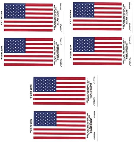 Az USA-ban készült - Amerikai (USA) Zászló, Matrica, Matricák 2.25 x 4, az Egyesült Államok Vízálló Vinil Öntapadó Amerikai Zászló Matricák