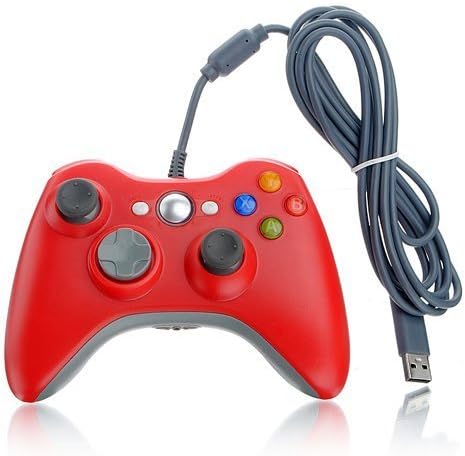 DuaFire Piros Vezetékes USB Pad Joypad Játék Vezérlő MICROSOFT Xbox 360 PC Windows Szín: Piros Típus: (Fogyasztói Elektronikai