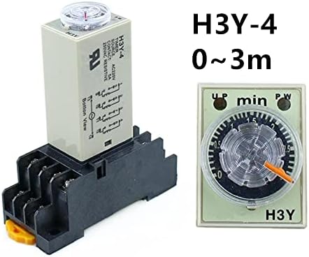 TINTAG H3Y-4 0-3M Áram OnTime Késleltetés Időzítő Relé DPDT 14Pins H3Y-4 DC12V dc 24 vac AC110V AC220V (Méret : AC110V)