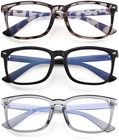 AZorb 3 Csomag Kék Fény Blokkoló Szemüveg Nők Férfiak Anti Terhelését UV-Szemüveg