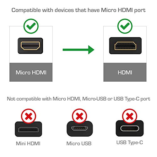 Cmple - a Mikro HDMI-HDMI Kábel 6ft, Micro HDMI Kábel Férfi nő 4k Fényképezőgép HDMI Kábelek Capture Kártya, Videó Kamera, Akció