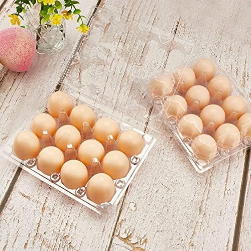 GRRONZEE 40 Csomag Műanyag tojástartók Olcsó, Tömeges 1 Tucat Tiszta Üres tojástartók a Csirke, Tojás, Újrafelhasználható Tojás Doboz