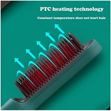 Forró Comb 2 az 1-ben Elektromos Szakmai hajvasalót Ecset Curling Comb LCD Kijelző Haj Curling Eszközök (Szín : Fekete, Méret :