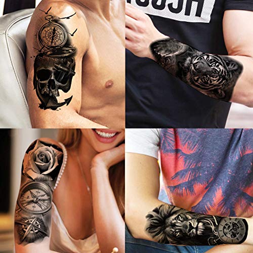 VANTATY 22 Lap Szexi 3D-s Ideiglenes Tetoválás A Nők a Férfiak Kar, Alkar, Vízálló Hamis Tetoválás Matricák Felnőttek Számára Reális