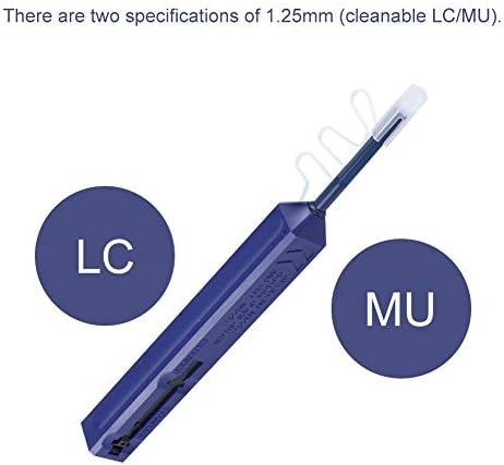 Mugast 1.25 MM Egy Kattintással Tisztább, Optikai Tisztító Toll LC/MU Csatlakozók, 95% - Os Tisztaság, Kék