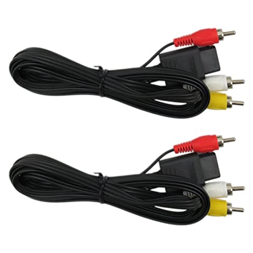 2 Csomag Nagy Teljesítményű HÁLÓZATI Adapter Tápegység & AV kábel Kábel Kompatibilis a Nintendo 64 N64 AV Audio Video A/V Kábel 1 Pár