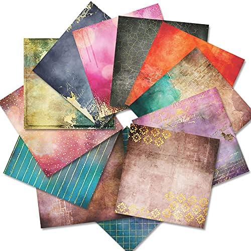 24 Lap Akvarell, Karton Dekoratív Scrapbooking Papír Pad, 12 x 12, Egyoldalas DIY Kézműves Papír Kártya Készítés, Origami,