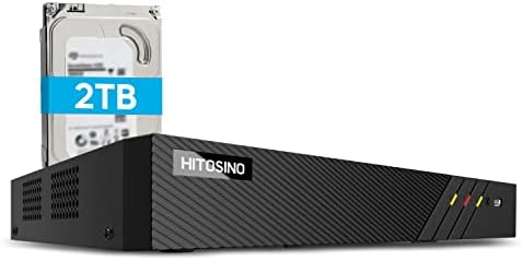 HITOSINO 4K 8Ch POE NVR, Biztonsági Kamera Rendszer,Támogatja a maximum 8x8MP/4K IP Hálózati Kamera,24/7 Felvételt Előre Telepített 2 tb-os