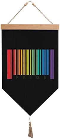 Nudquio LMBT Büszkeség Vonalkód Pamut Ágynemű Lóg a Zászló Falra Jele, Festmény, Kép a Home Office Garden Tornácon Dekoráció