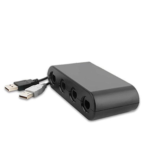 GameCube Vezérlő Adapter Wii U & PC USB ,4 Port, Fekete