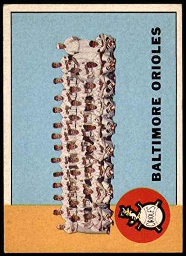 1963 Topps 377 Orioles Csapat Baltimore Orioles (Baseball Kártya) VG Orioles