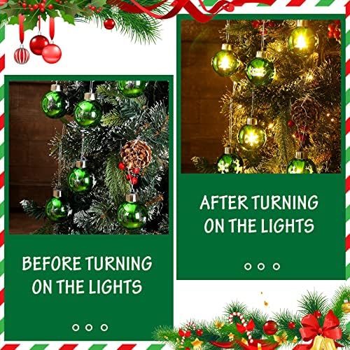 6 Db LED Dekorációs Fények karácsonyfa Labdát Fények karácsonyfa Fényei Karácsonyi Buborék égők Karácsonyi Díszek Kültéri