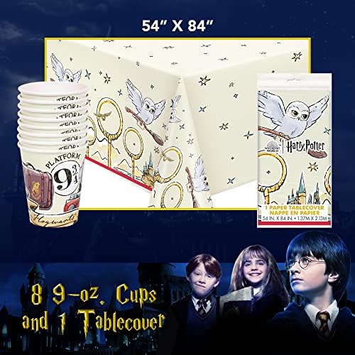 Egyedi Harry Potter Étkészlet Fél Csomag - Csészék, Tablecover, Ital & Ebéd Szalvéták, Desszert & Tányér - Roxfort Házak Kastély