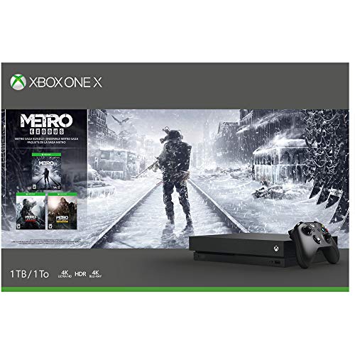 Microsoft Xbox One X Metro Saga Csomag: 1 TB Konzol + 3-As Metró Játékok + Vezeték nélküli Kontroller (CYV-00279) az Xbox Wireless Controller