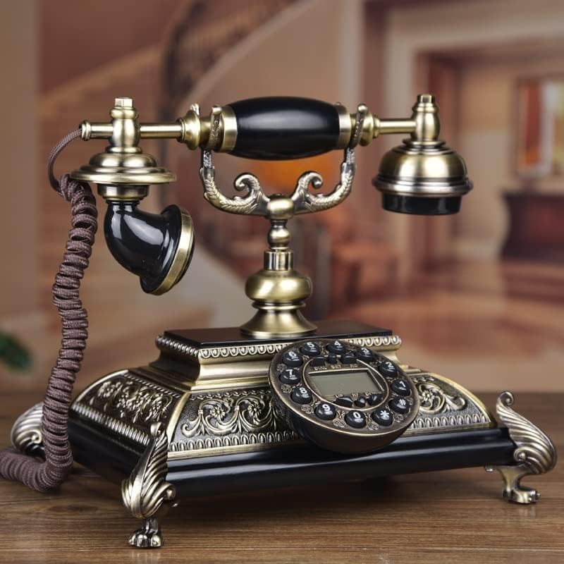 Retro Telefon Nappali Dekoráció Európai Stílusú Otthoni Irodai Vezetékes Telefonvonal Klasszikus Amerikai Forgó Asztal (Szín :