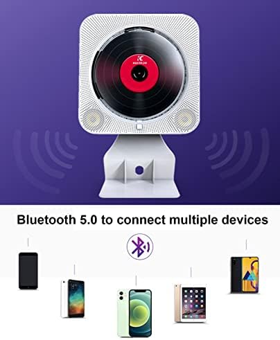 CD-Lejátszó, Hordozható, Bluetooth Asztali CD Lejátszó, házi Beépített Hangszóró, Időzítő LCD Kijelző Otthoni Audió FM Rádió USB