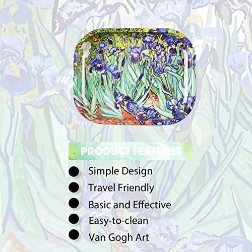 A Rolling Tálca Van Gogh Virágos Íriszek Híres Virágok,a Művészet Kis Tálca Festmények Sima, Lekerekített Szélek,a Tökéletes