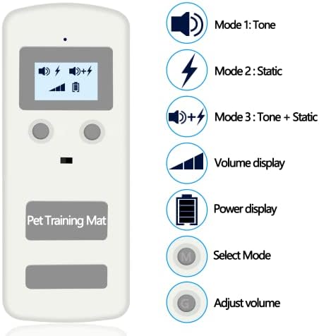 SUNWAYES,Pet Képzés Mat, Pet ütéscsillapító,LED Képernyő Kutya, Macska Elektronikus Rovarriasztó Scat Mat Beltéri, 3 Képzési