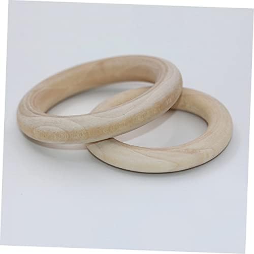 Toyvian 10db Gyűrű Tartozékok DIY álomfogó Gyűrű alapszín Fa Gyűrű álomfogó Anyagok Dreamcatcher Medál Bambusz Fa Nyaklánc Gyűrű