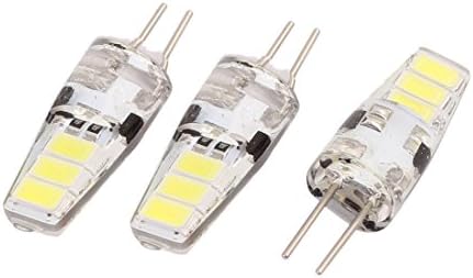 Aexit 3pcs DC12V lámpatestek, valamint az ellenőrzések 5733 SMD LED Kukorica Izzó Szilikon Lámpa 6 LED-es G4 2P Semleges Fehér