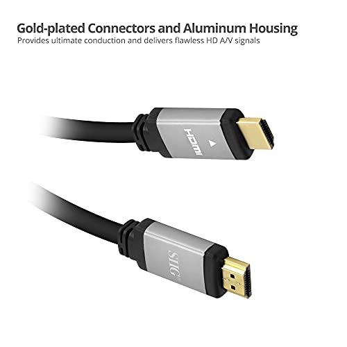 SIIG 4K Nagy Sebességű HDMI-Kábel - 12ft, HDMI 2.0 Kábel, Támogatja a nagy Felbontású akár 4K@60Hz, HDCP 2.2,HDR (CB-H20U11-S1)