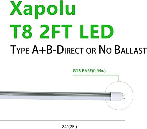 Xapolu 2LÁB LED T8 T10 T12-es Típus A+B Cső Világítás, 15W 6000K 2100lm, F20T8/F30T8 Fénycsövek, Izzók Cseréje, Ballaszt-Kompatibilis