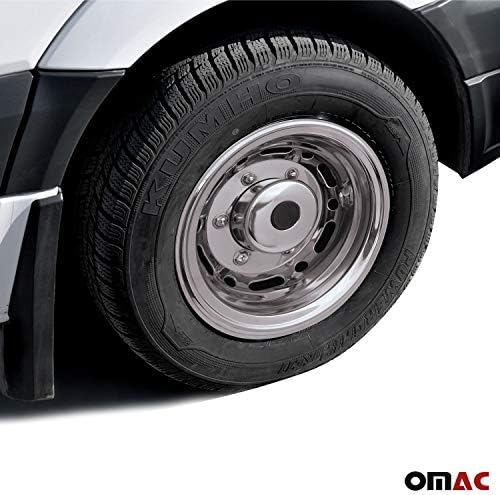 OMAC Autóipari Tartozékok Kerék Szimulátorok Rozsdamentes Acél 16 colos Szett (4) Van Hub Caps Teljes Felni Bőr | Dually Szimulátor
