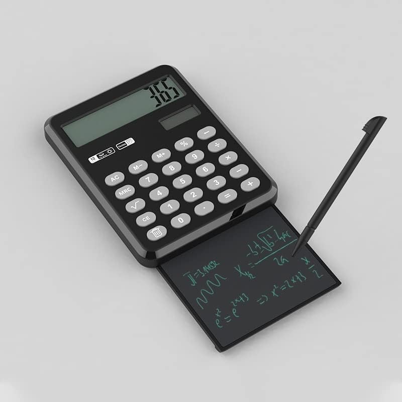 XWWDP Kézírás-Testület Kalkulátor kihúzható 12 Számjegyű Napelemes Számológép Kettős Tápegység Kompakt, Hordozható, Nagy Képernyős Számológép