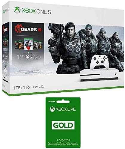A Microsoft 234-01020 Xbox S Gears of War 5 Vezeték nélküli Vezérlő a Csomag 3 Hónap Xbox Live Arany Tagság