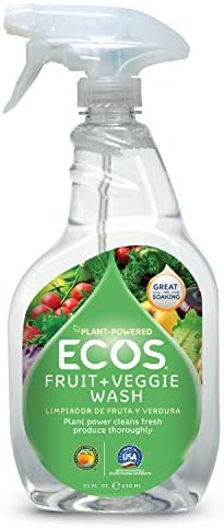 ECOS® Nem Mérgező Gyümölcs + Zöldség Mosás: 22oz Spray Palackot a Föld környezetbarát Termékek (Csomag 2)