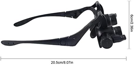 BBSJ 4 Nagyítás Nagyító Szemüveg Távcső Lencse, 2 Fények Fejhallgató Nagyító Javítás Micro Faragás