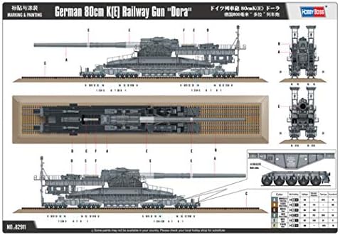 Hobby Boss német 80cm K(E) a Vasúti Fegyver 'Dora' Jármű Modell-Készlet 14 év-18 év
