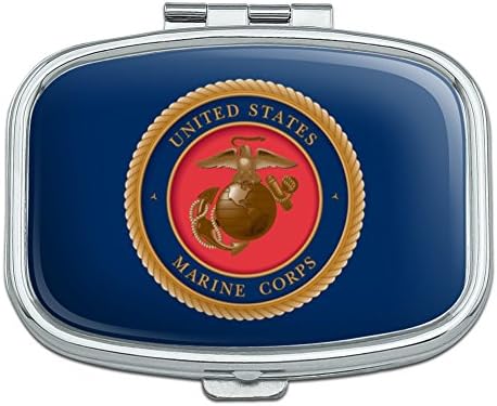 Tengerészgyalogság USMC Jelkép Hivatalosan Engedélyezett Téglalap Tabletta Esetben Bizsu díszdobozban