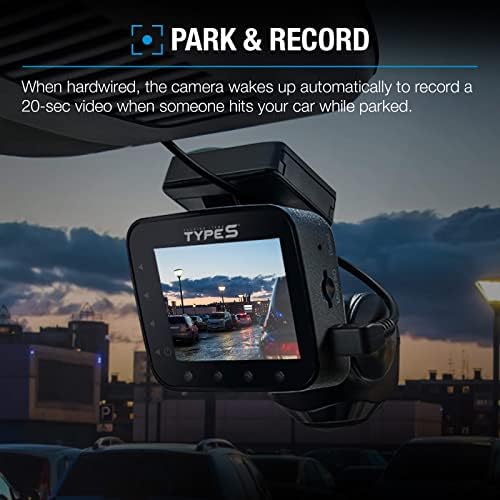 Típus S | 360° Okos Dash Kamera P100, 1080P FHD Felbontás w/Széles Betekintési Szög, Több Felvételi Mód, VR Felvétel, Automatikus